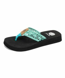 New β Yellow Box π Shoes Teal Woven Lisabet π©΄ Sandal - π© Women π₯°