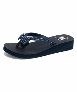 Best reviews of π₯° Yellow Box π Shoes Navy Embellished Choko π©΄ Sandal - π© Women β